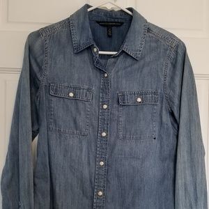 White House Black Market Jean Shirt (sz 4)